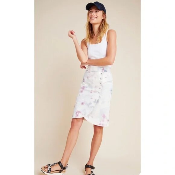 Anthropologie Kimmie Tie-Dye Tulip Midi Skirt Size 10 EUC - Picture 3 of 11